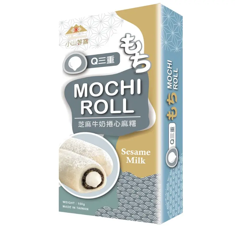 Yi Xi Food Japanese Mochi Roll Sesamo Milk, Sesam-Mochi gefüllt mit Milchcreme 150g