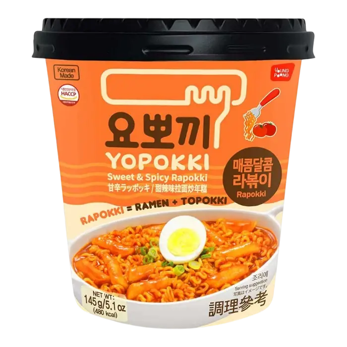 YOPOKKI Ricecake & Ramen Cup Sweet & Spicy 145G
