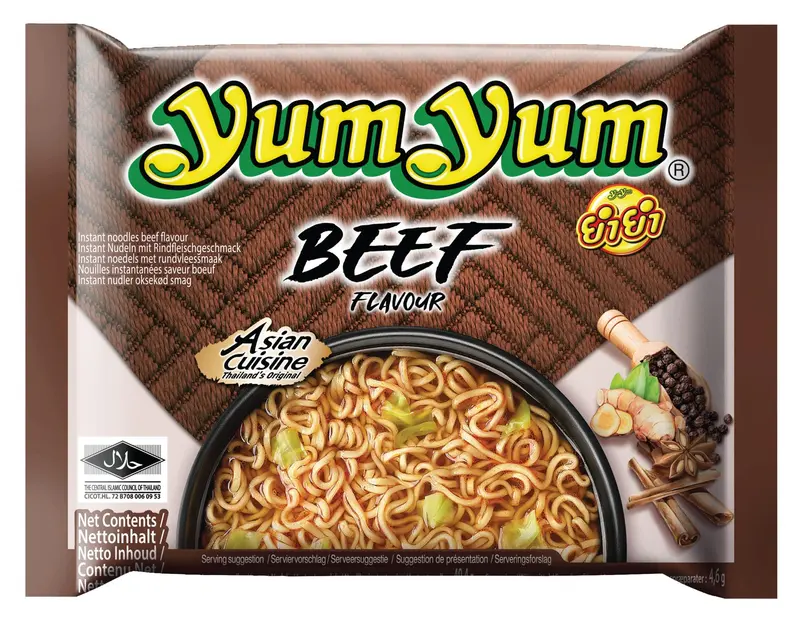 YumYum Instant Nudeln mit Rind / Beef Geschmack - 30 x 60g