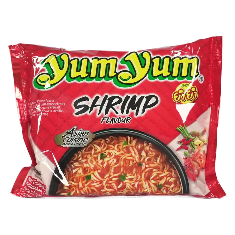 YumYum Instant Nudeln mit SHRIMP / GARNELEN Geschmack 30 x 60g