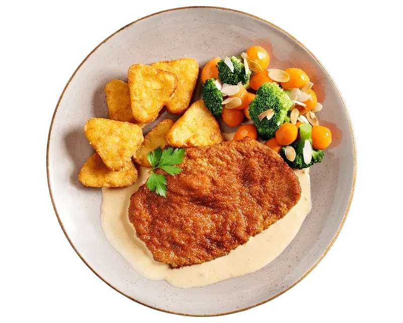 Zartes Kalbsschnitzel paniert