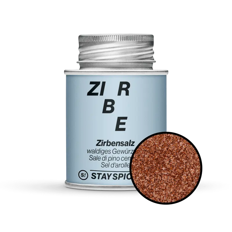 Zirben Fleur de SelZirbensalz, waldiges Gewürzsalz