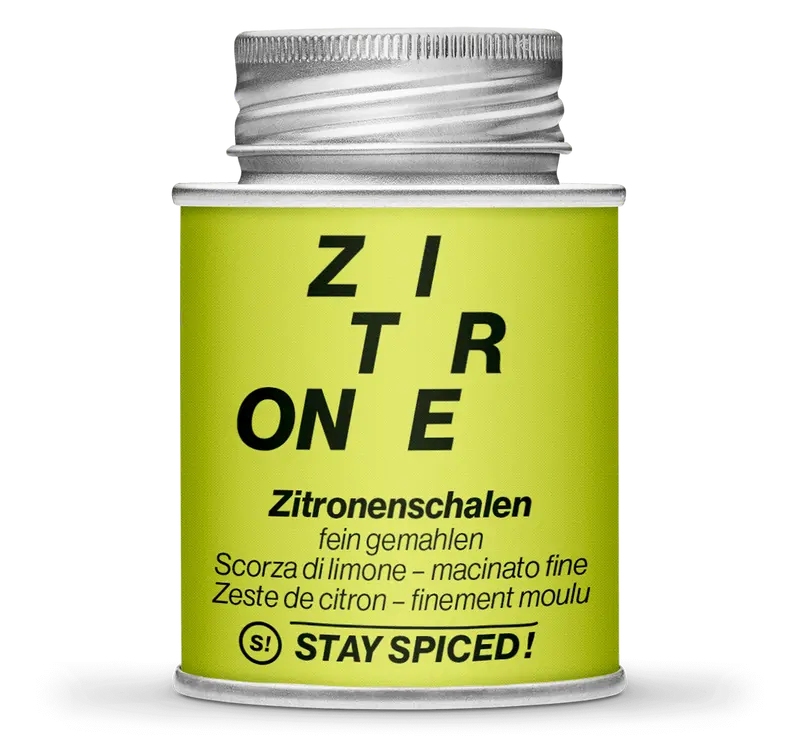 Zitronenschalen fein gemahlen