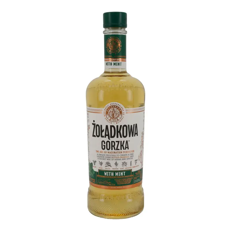 Żołądkowa Gorzka | Kräuterlikör mit Minze | Bitter Orange, Kräuter & Minze | 500 ml