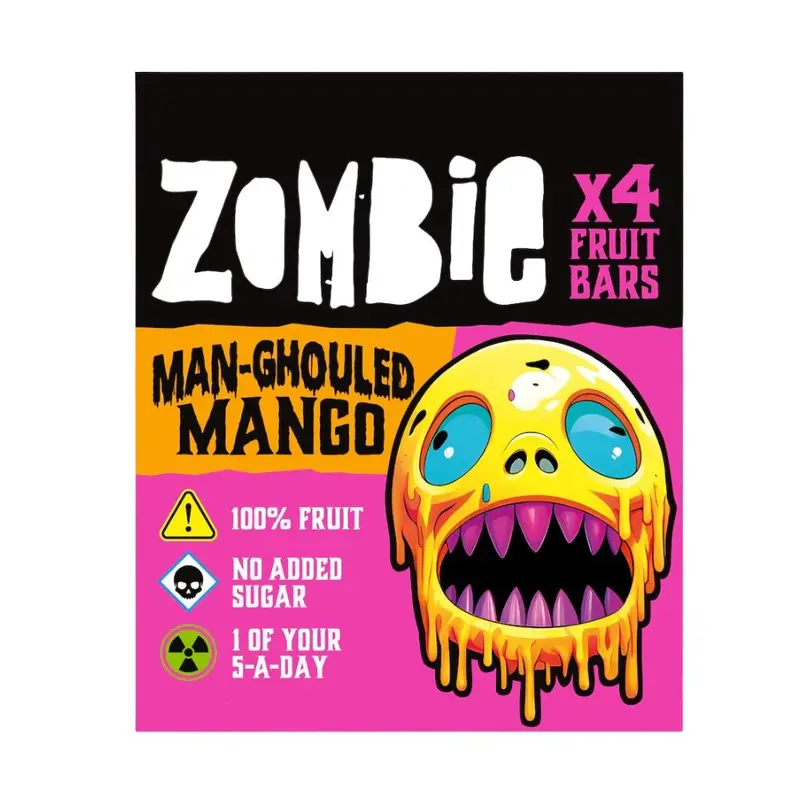 Zombie Man-Ghouled Mango Fruit Bars, Frucht-Riegel mit Apfel und Mango, 100g